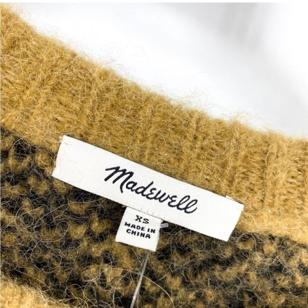 NWT Madewell Crewneck Pullover Sweater Leopard XS - Picture 4 of 7